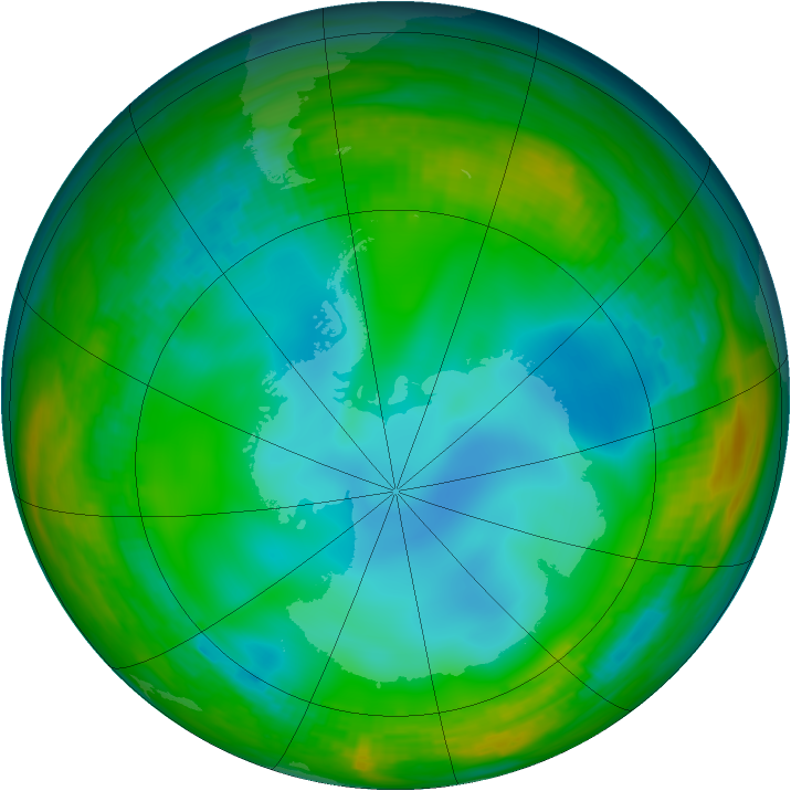 Antarctic ozone map for 12 June 1979